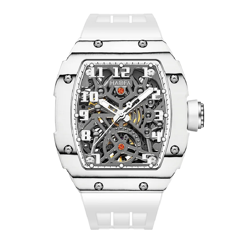 

Richard Automatic Watch For Men Sapphire Luminous Self Wind Mechanical Watches Man Skeleton Waterproof Clock Carbon Fiber Luxury