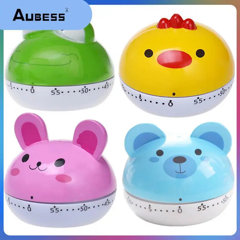 

1PC New Kitchen Timer 60min Alarm Clock Kitchen Scale Timer Dining Kitchen Tool Cartoon Animal Cooking Timer Machine Dial Timer