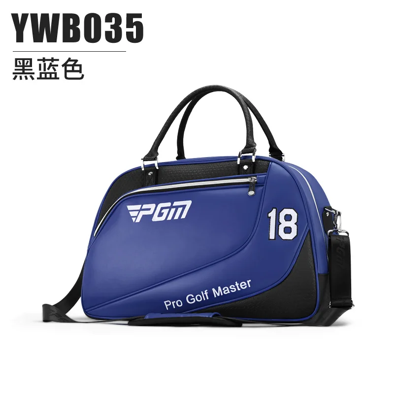 Men's Golf Clothing Bag Microfiber Leather Waterproof PU Ball Bag Large Capacity Clothes Storage Independent Shoes Lightweight