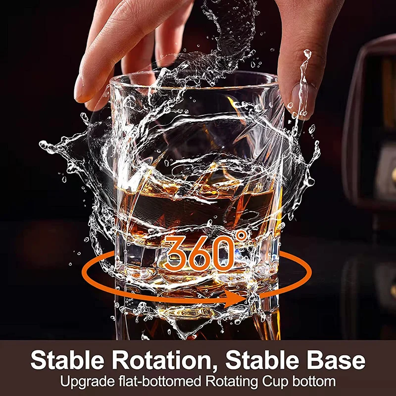 1 шт. вращающийся стакан для виски старомодный питья бурбон шотландский коктейли