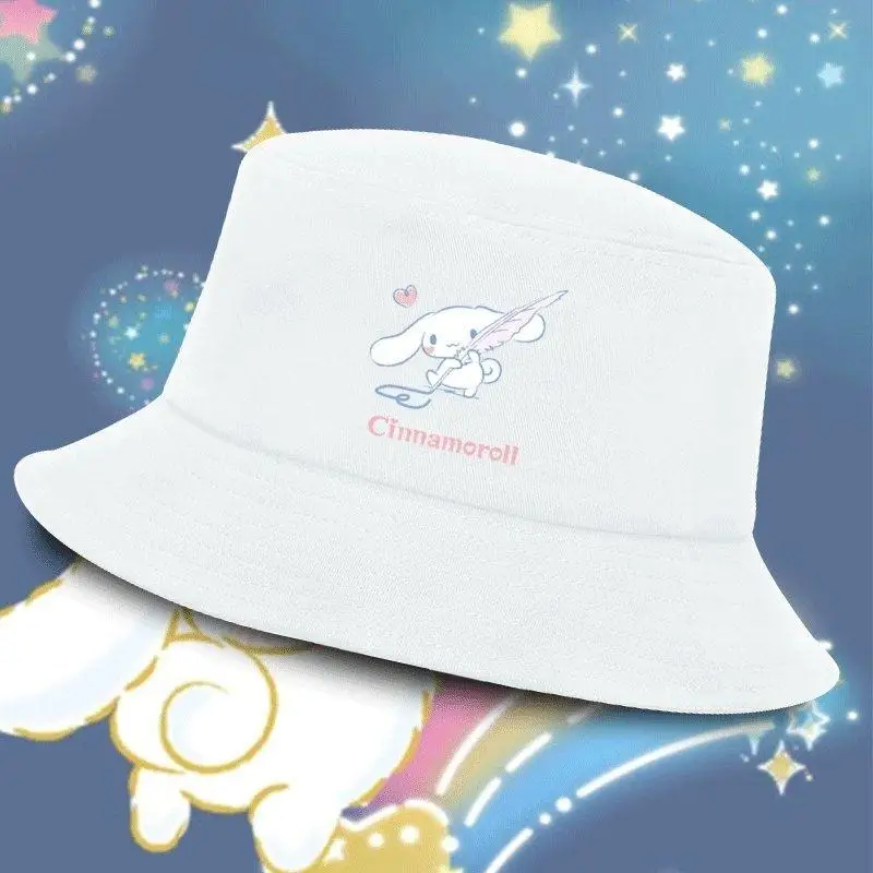 

Kawaii Sanrio Sun Hat Cinnamoroll Accessories Cute Beauty Cartoon Anime Fisherman's Hat Sun Protection Outdoor Toy for Girl Gift