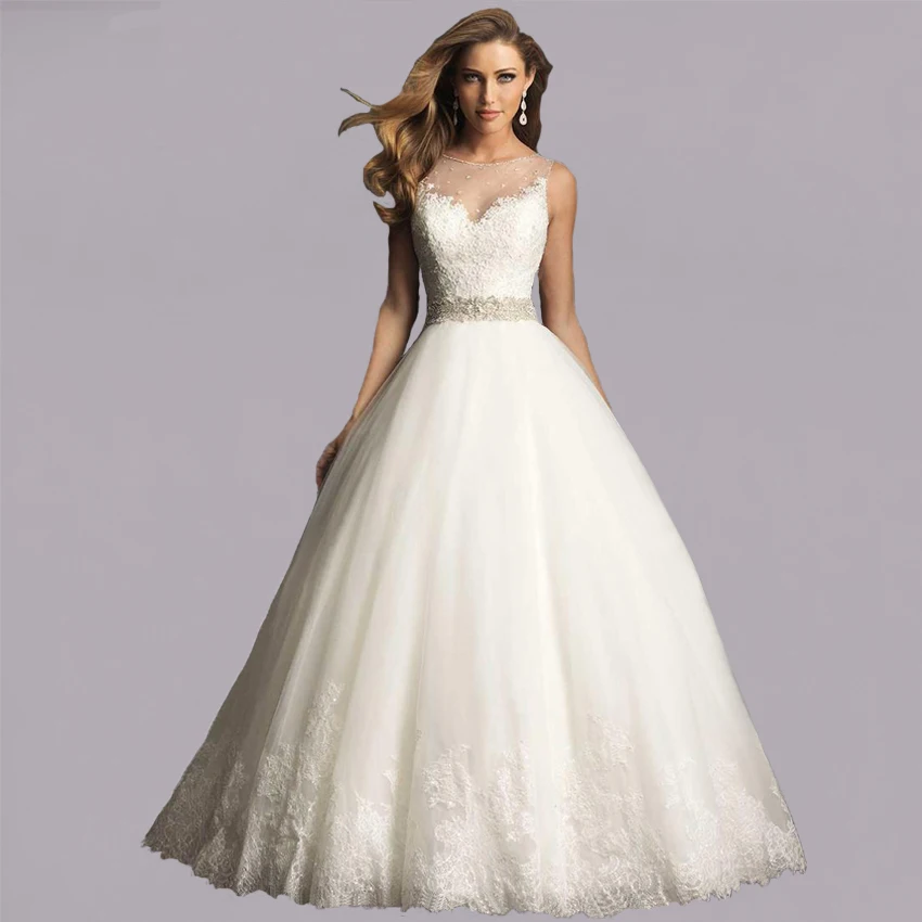 

Женское кружевное свадебное платье, белое элегантное платье из Мягкого Тюля, расшитое бисером, а-силуэт, на заказ, платье для матери невесты,...