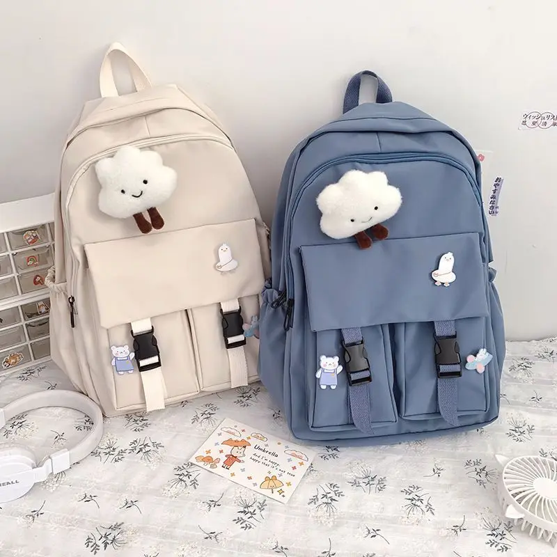 

School Bag Simple Forest Style Large Capacity Backpack Bags For Women Trend 2023 High Student Ins Korean Version Harajuku Kawaii