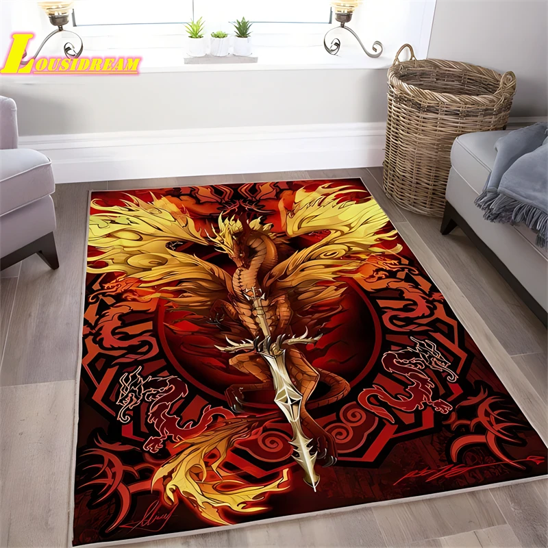 

Dragon Carpet Dragon-X Living Room Bedroom Decorative Area Carpet Anime Carpet Kids Play Mat Photography Props Birthday Gifts