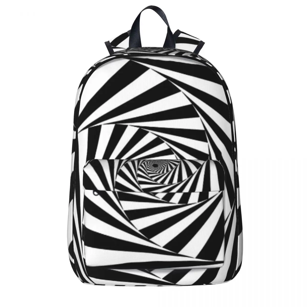 

Спиральная черно-белая 3D-Сумка с апертурой и оптической иллюзией, 3 размера, Классный рюкзак для студентов, рюкзак для мальчиков и девочек-подростков