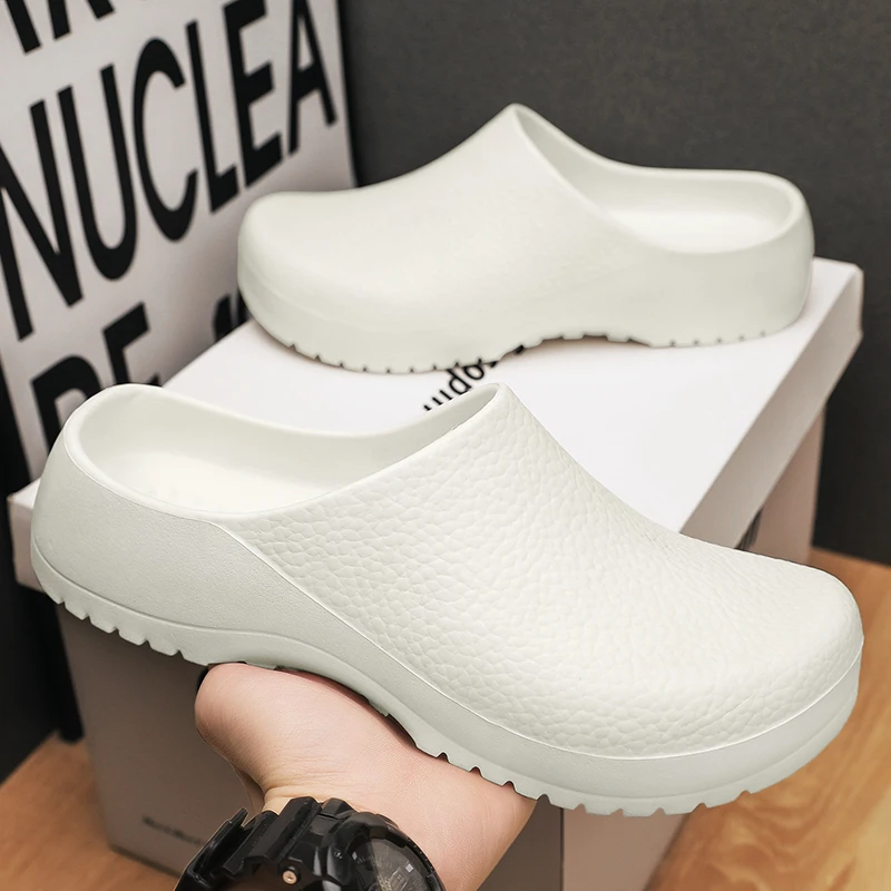 Chef Shoes Men Slides Trendy Ultralight Eva Slipper Comfortable Women Nurse Shoes Clogs Slip on Loafers Summer Male Sandals
