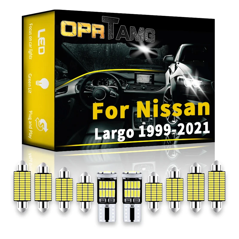 

OPRTAMG 4/16 шт. для W5W C5W 194 T10 светодиодный ная автомобильная лампа для Nissan Ларго 1999-2021 планка лампа купольный свет аксессуары для интерьера автом...