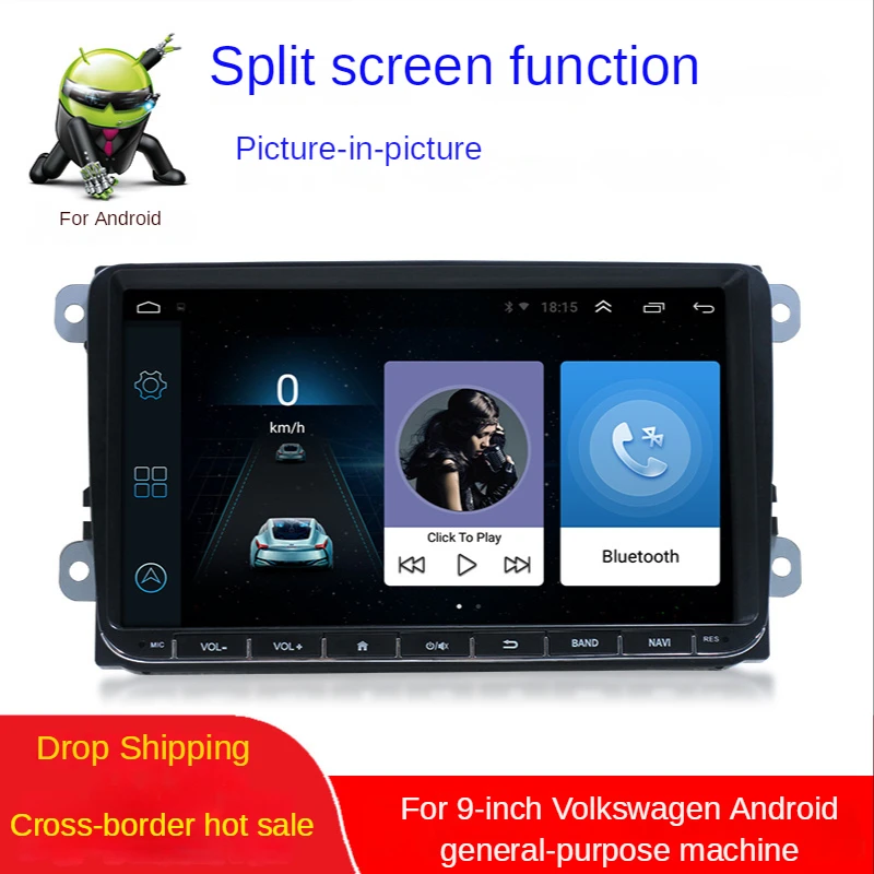 

Автомагнитола 2 Din, 9 дюймов, Android, GPS-навигация, Wi-Fi, мультимедийный MP5-плеер для VW Passat, Golf, Skoda
