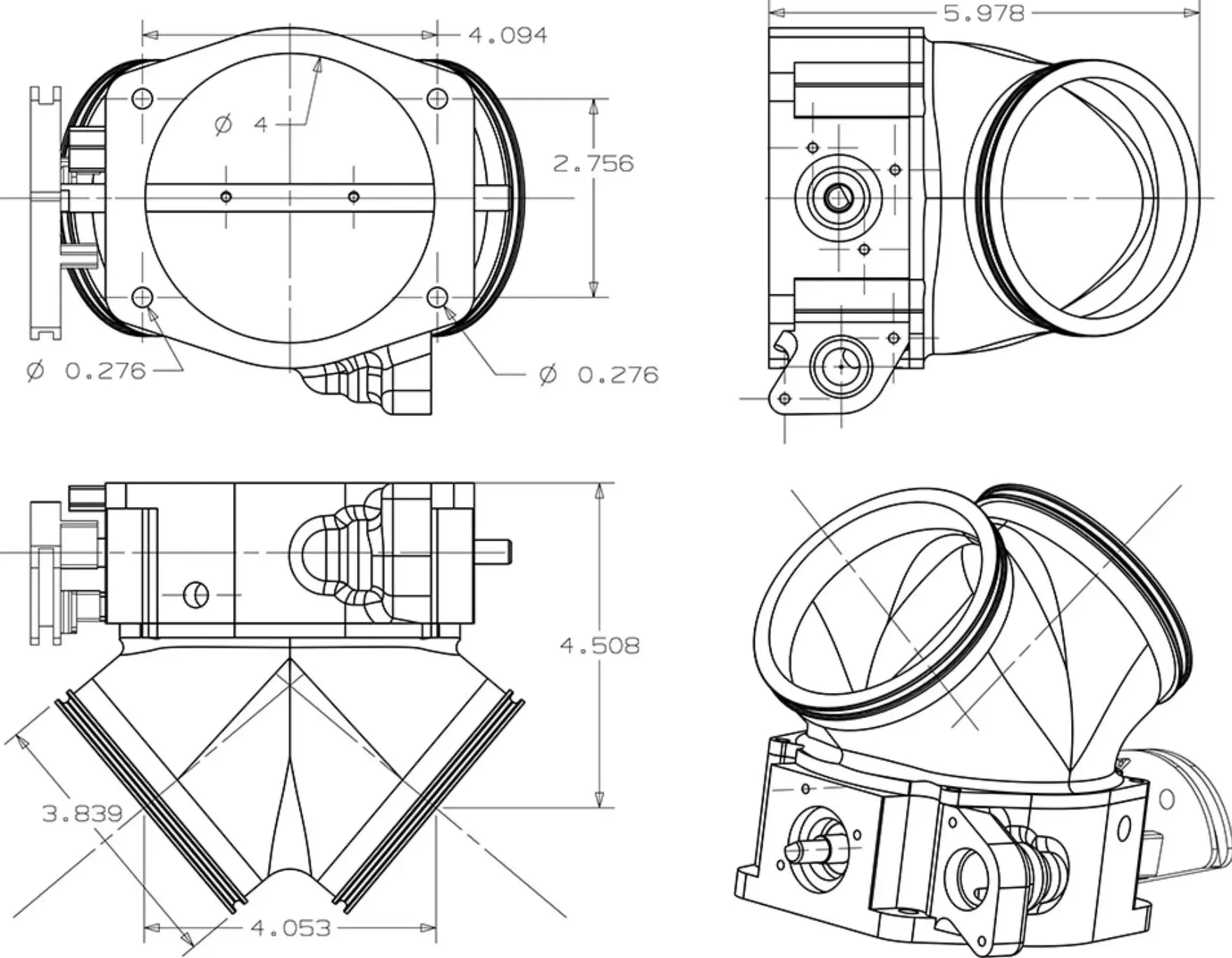 Аксессуары для гонок Performance заготовка с ЧПУ двигатель V8 LS 102 мм пара корпус
