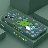 bubble frog phone case for iphone 13 12 11 pro max mini x xr xs max se2020 8 7 plus 6 6s plus cover
