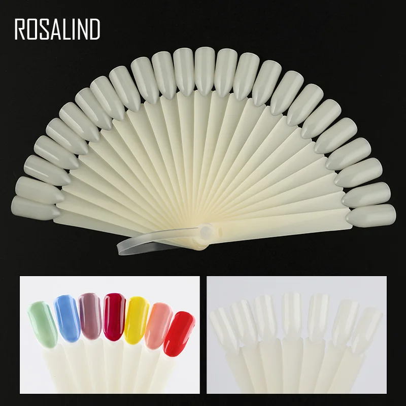 

ROSALIND False Nail Set For Art Tips Display Designs Transparent Nature False Nail Black Color Training Palette Nails Tools