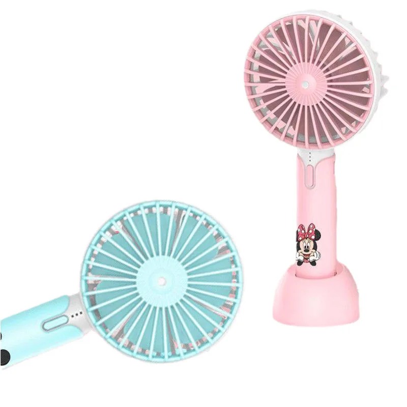 

Mini Student Anime Disney Mickey Mouse Minnie Mouse Portable Kawaii Office Dormitory Usb Charging Handheld Small Fan