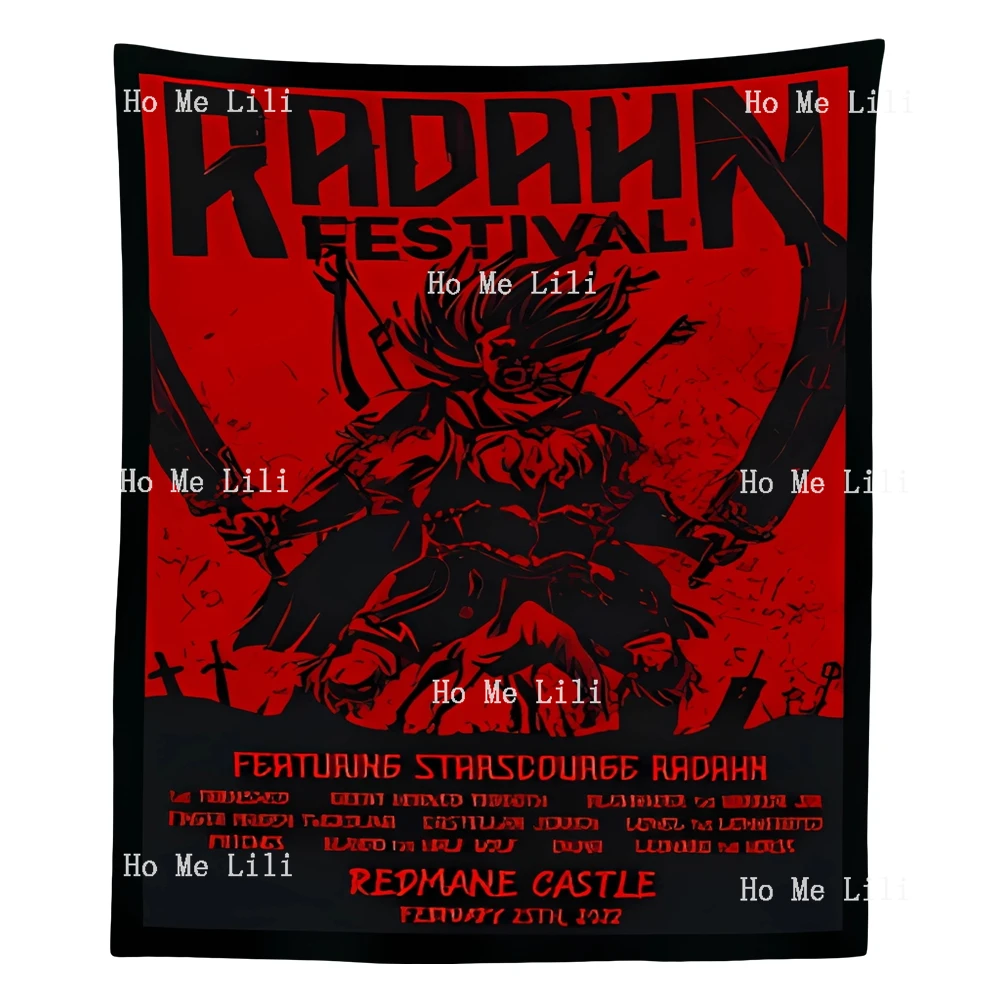 Декоративный гобелен Elden Radahn Graphic Warrior Jar Demon tarnлая Soulsborne для декора гостиной