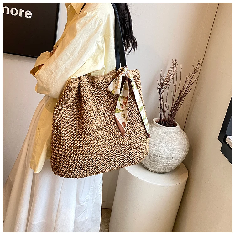 Женские модные сумки 2024 женская сумка соломенные на плечо повседневная