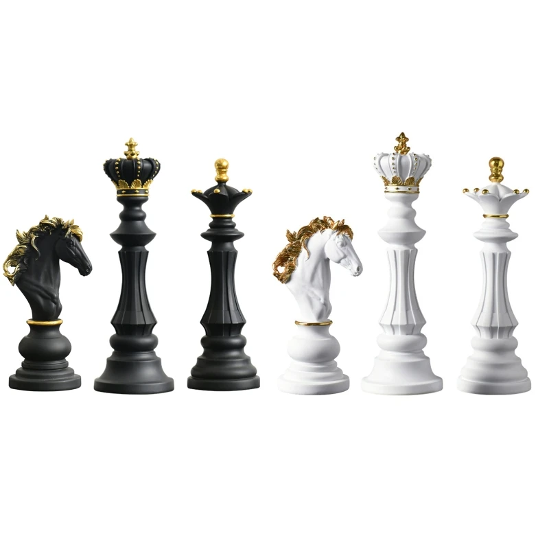 

Chess Statue Decor Desktop Ornaments Art Display Cabinet Decor Figurines Decors Drop Shipping