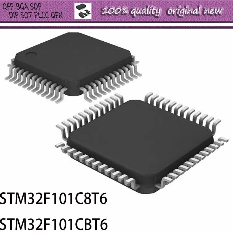 

Новый STM32F101C8T6 STM32F101CBT6 STM32F 101C8T6 101CBT6 LQFP-48