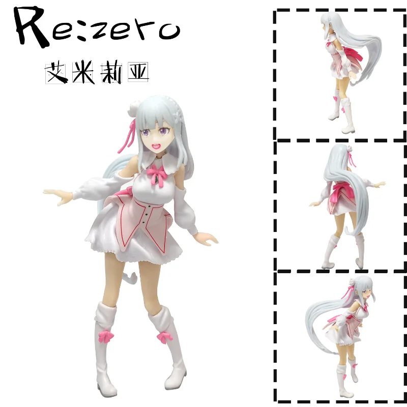 

Emilia anime figure Re Life in a different world from zero Peripheral action figure kawaii Toy Figures cute desk display Jewelry