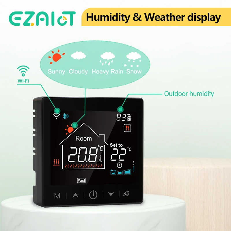 Беспроводной Wi-Fi термостат для газового бойлера контроллер температуры теплого