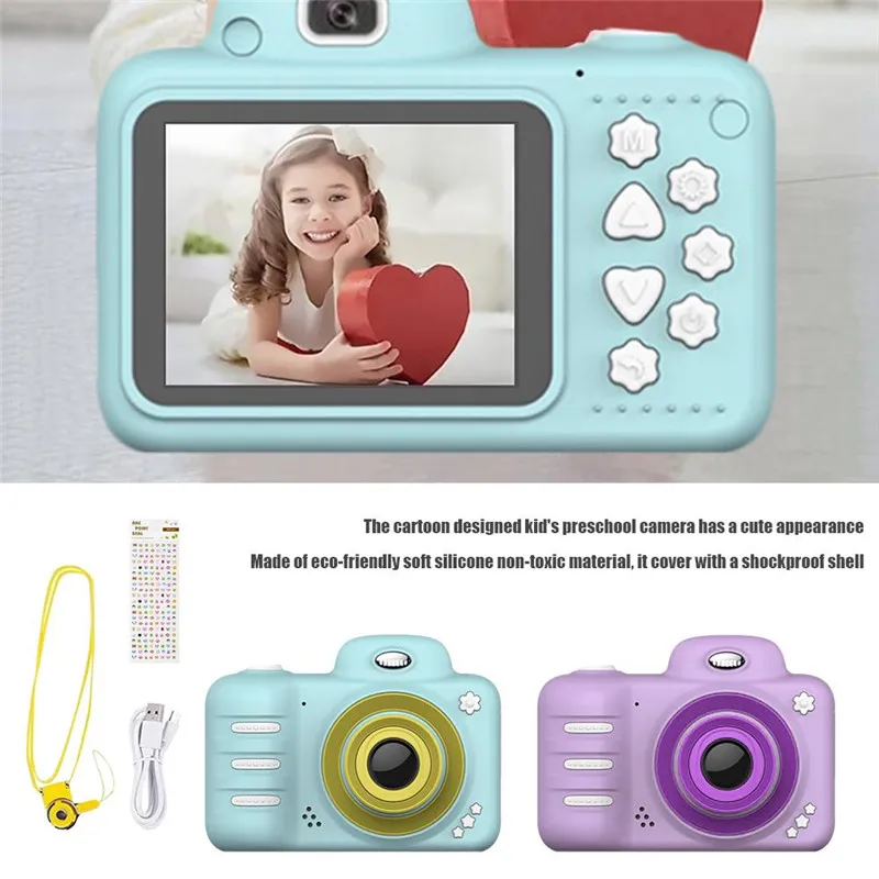 

2.4Inch 16MP 1080P Kids Camera For Children Birthday Gift 8x Zoom Dual Camera Digital Video Camcorder