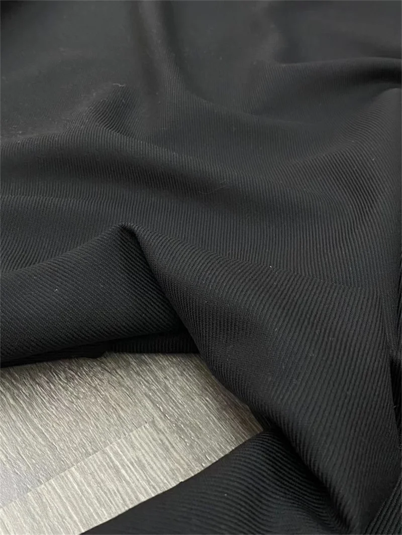 

Fashion D Home Imported Black Twill Worsted Wool Fabric 100% Wool Haute Couture Suit Jacket Pants Clothing Diy Halloween Sewing