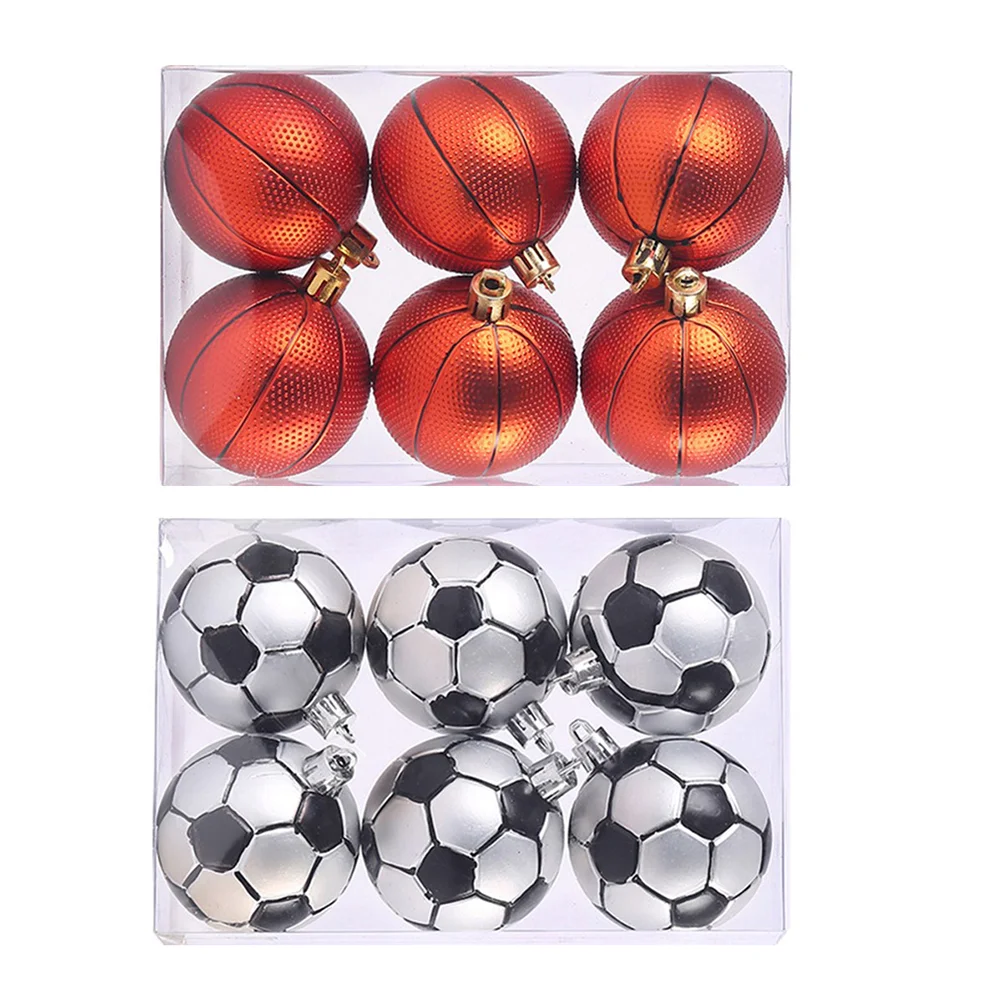 

Christmasornaments Basketball Hangingtreesoccershatterproof Ornament Decorative Holiday Party Decoration Festive Baubles