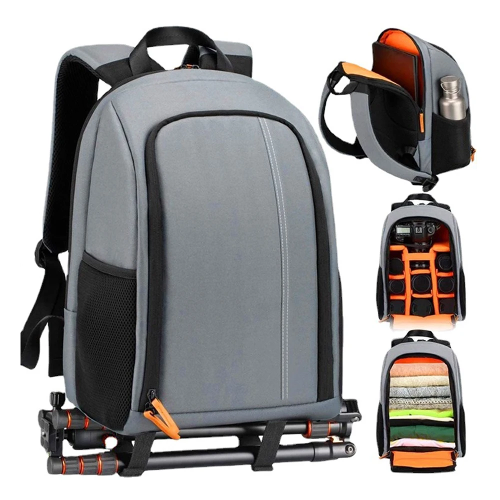 

2022 New Camera Backpacks Water-resistant Large Capacity Bags for Nikon Canon Sony DSLR Len Tripod Outdoor Travel Bag for Men