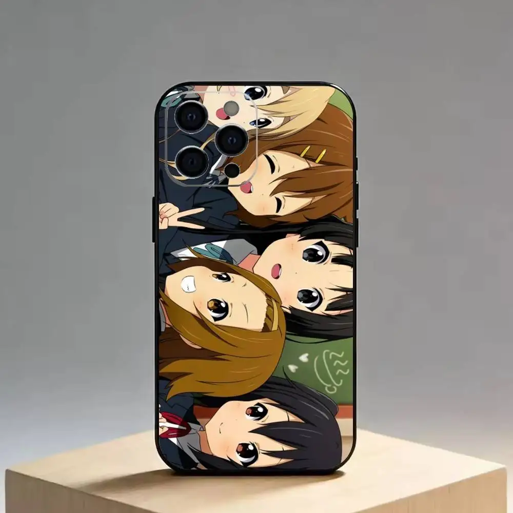 Фото Чехол для телефона K-On! Hirasawa-Akiyama - Tainaka-Kotobuki-Nakano для iPhone 17, 16, 15, 14, 13, 12, 11 Plus, Pro Max, XS, мягкий силиконовый, черный №2