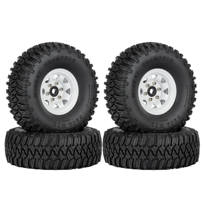 

4PCS 1.55 Metal Beadlock Wheel Rims Tires Set For 1/10 RC Crawler Car Axial Yeti Jr RC4WD D90 TF2 Tamiya CC01 LC70 MST