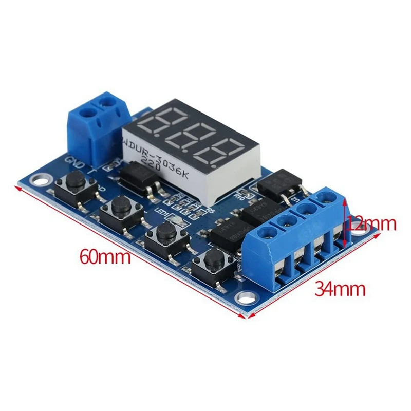 Модуль времени задержки постоянного тока 5 В-36 В переключатель с бесконечной