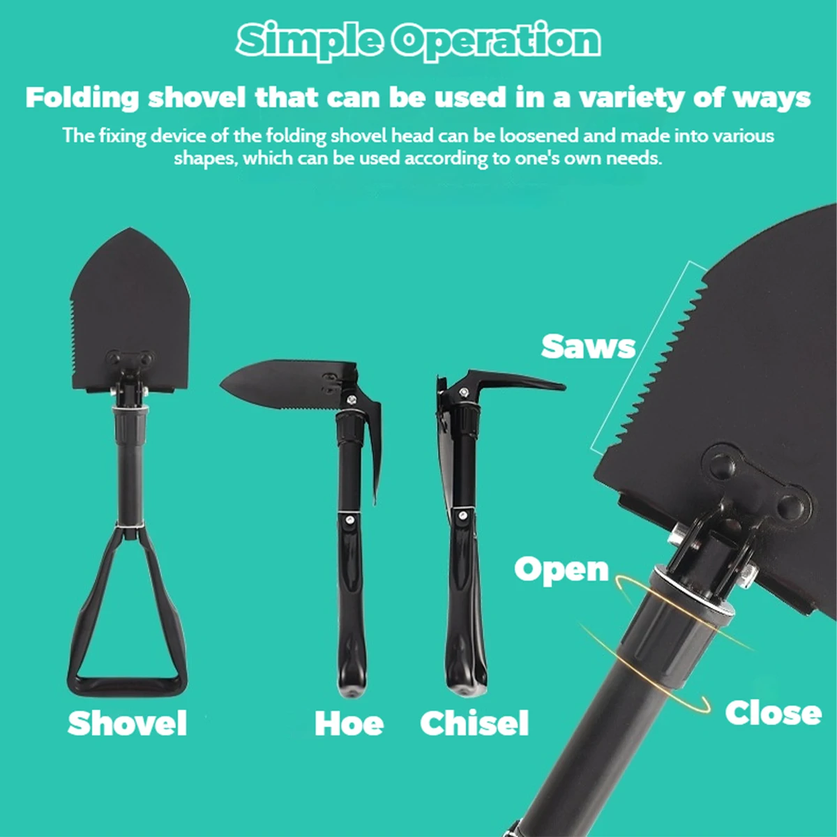 Многофункциональная Складная Лопата Для Выживания С Сумкой