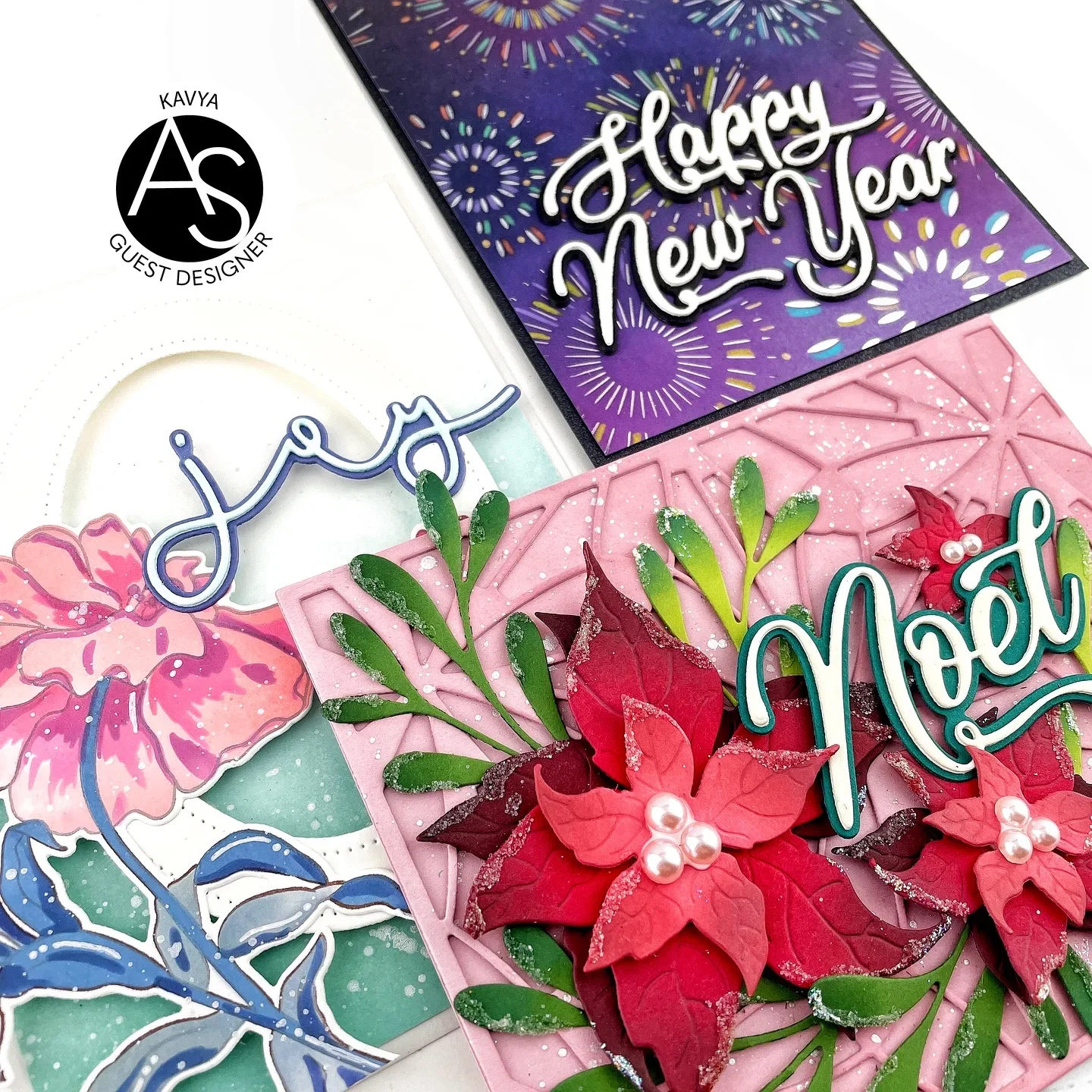 Рождественские праздничные металлические штампы с цветами и звездами