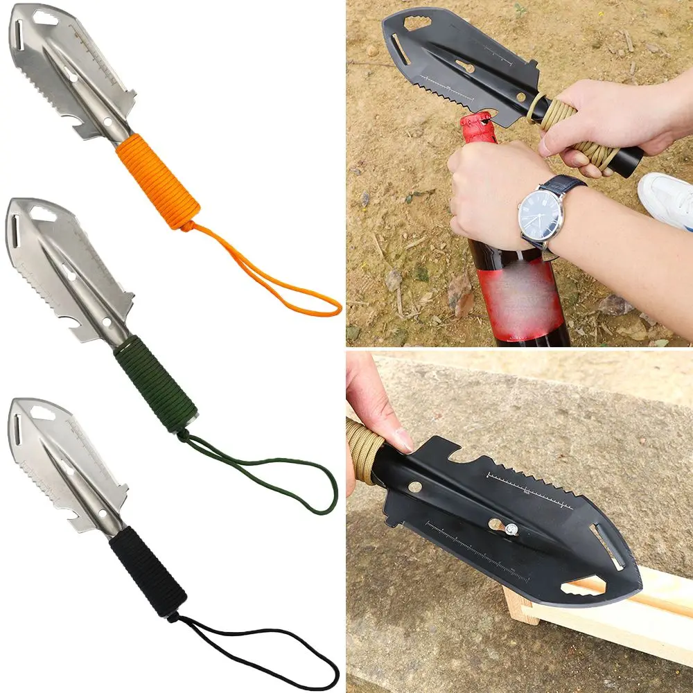 

Multifunctional Hiking Camping Stainless Steel Sapper Shovel Small Hand Shovel Garden Shovel Survival Tools