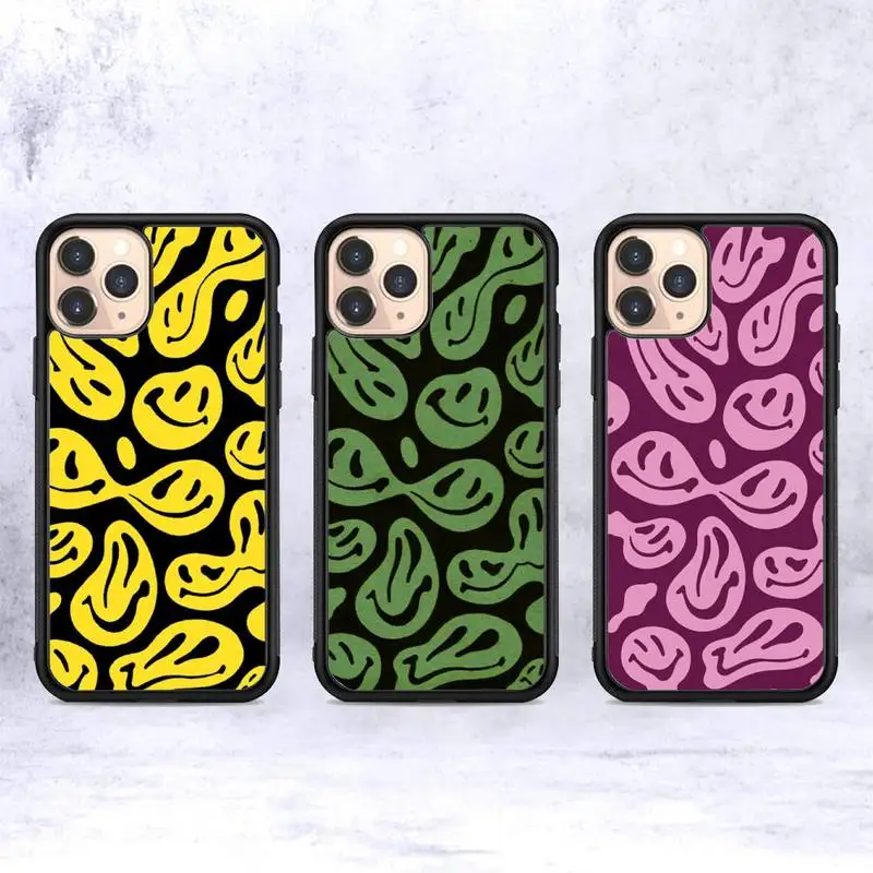 

Funny Smile Face Phone Case Silicone PC+TPU Case for iPhone 11 12 13 Pro Max 8 7 6 Plus X SE XR Hard Fundas
