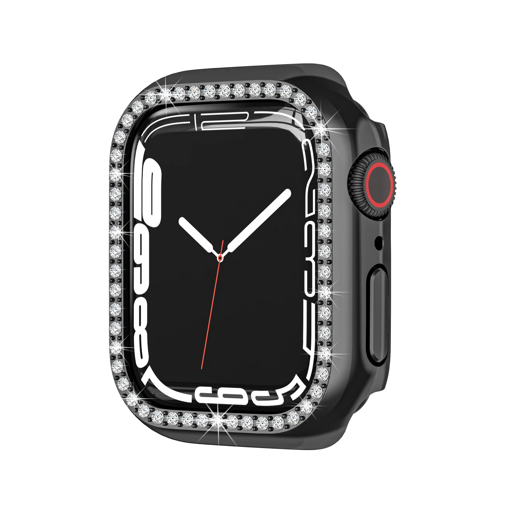 10pcs Diamond Bumper Protective Case for Apple Watch Cover Series 8 SE 765 for Apple 38/40/41/42/44/45/49MM Smart Bracelet