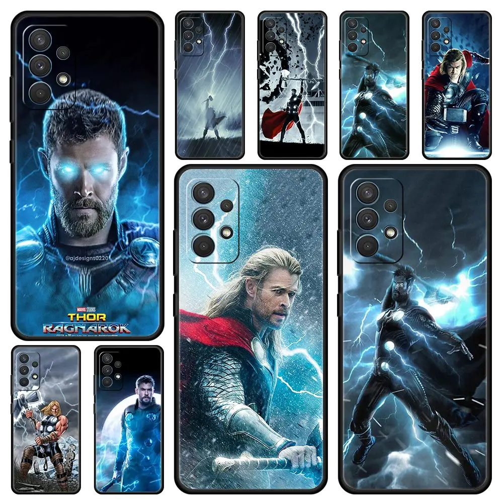 

Cover Case for Samsung Galaxy A01 A02 A03 A11 A12 A13 A21S A23 A31 A41 A51 A71 A91 A22 A32 A33 Luxury Shell Style Marvel Thor
