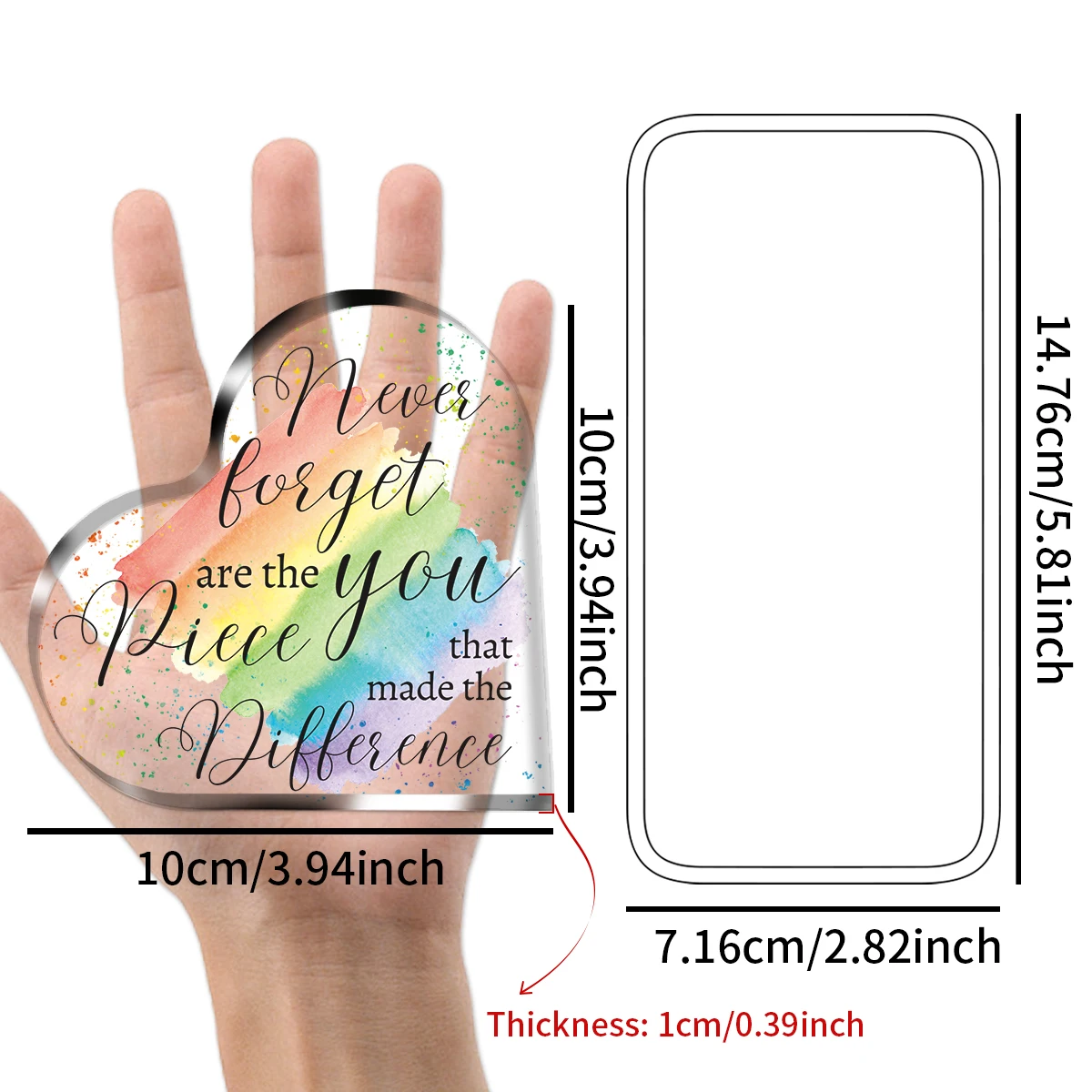 Стандартная табличка никогда не забывайте что вы сделали разницу спасибо