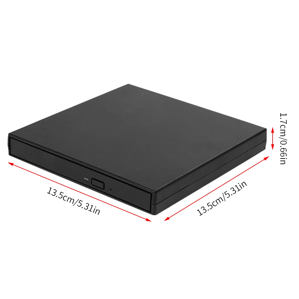 

CD Writer USB 2.0 DVD Recorder Drive External Portable CD Burner Reader for Laptop PC White/Black