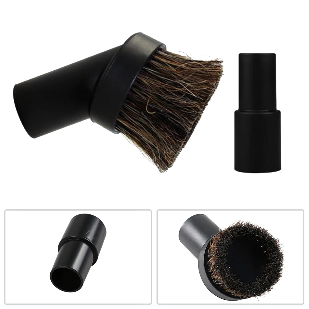 

3.6cm Long Horse Hair Round Brush Vacuum Cleaner Brush With Adapter 32mm To 35mm Robot Vacuum Cleaner Replaceable Part