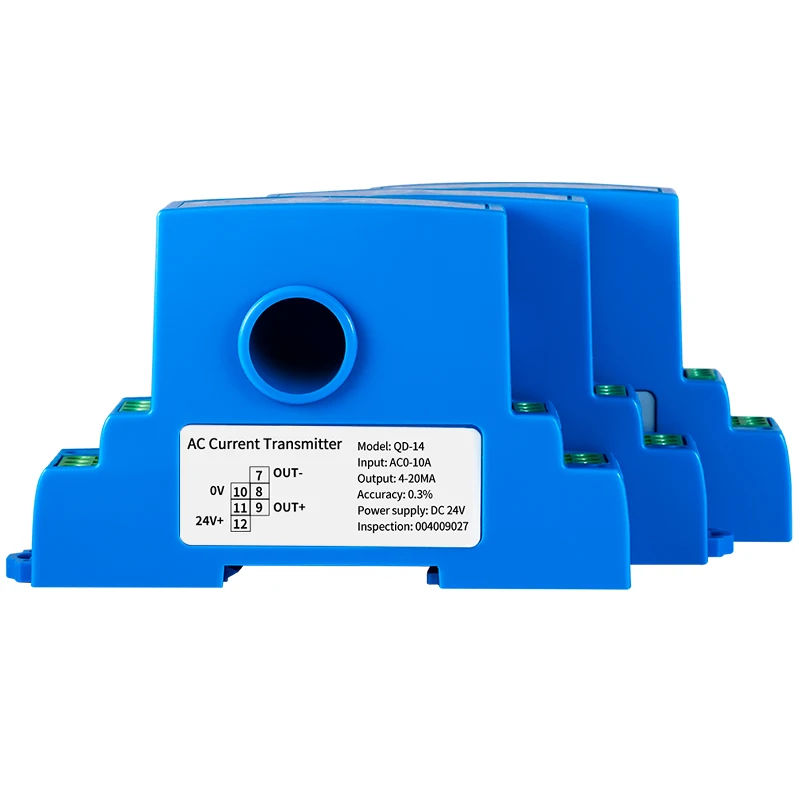 AC DC 10A 20A 30A 50A Hall Effect Current Transmitter 0-150A to 4-20mA 0-20mA 0-10V 0-5V 1-5V 35mm DIN AC/DC Transducer