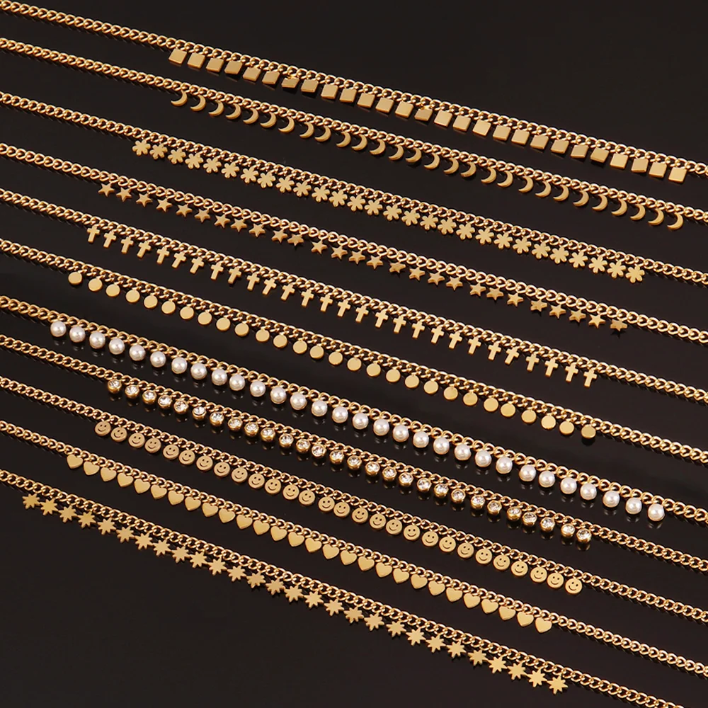 Ожерелье из нержавеющей стали для женщин цепочка-чокер с сердцем до ключиц