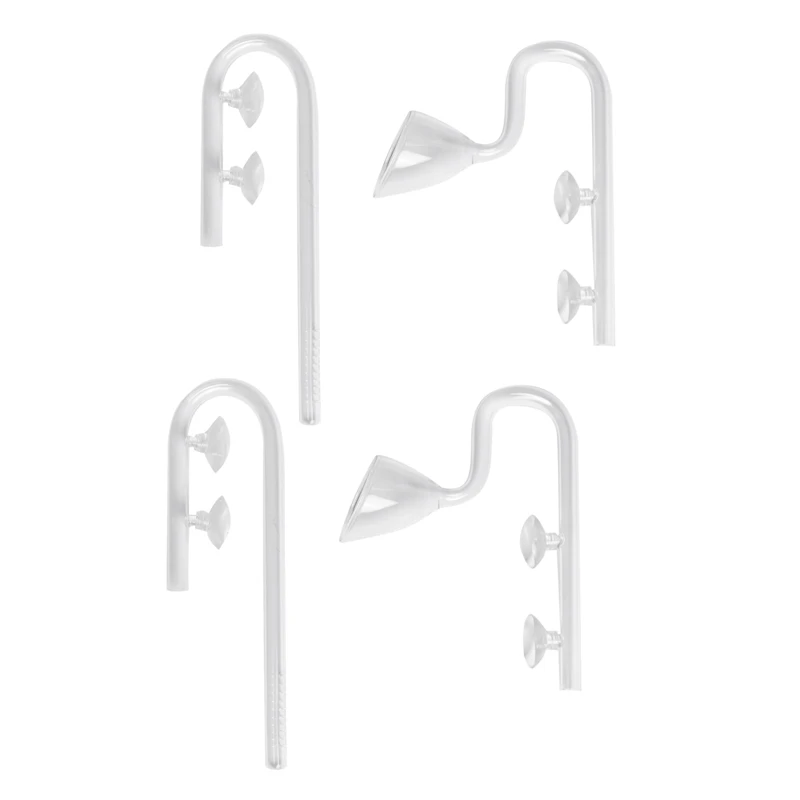 

2X Aquarium Glass Outflow & Inflow Lily Pipe 13Mm Tube + Suction Cup