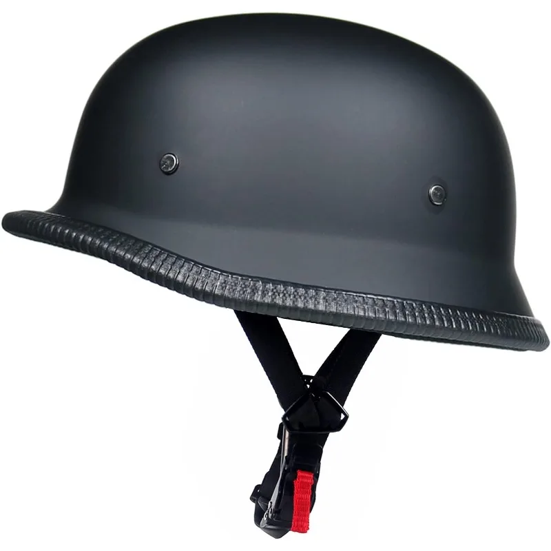 

Полушлем для взрослых мужчин и женщин, мотоциклетный защитный шлем в стиле ретро, черного цвета, для крейсера, скутера, велоспорта