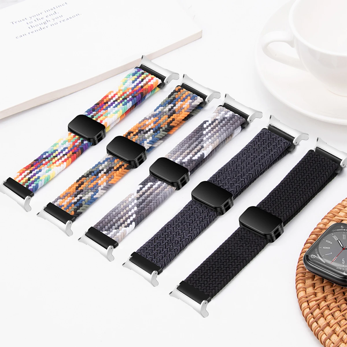 Фото Магнитный нейлоновый ремешок для Samsung Galaxy Watch Ultra 2 2026 47 мм, плетеный браслет для Galaxy Watch Ultra 2025. №3