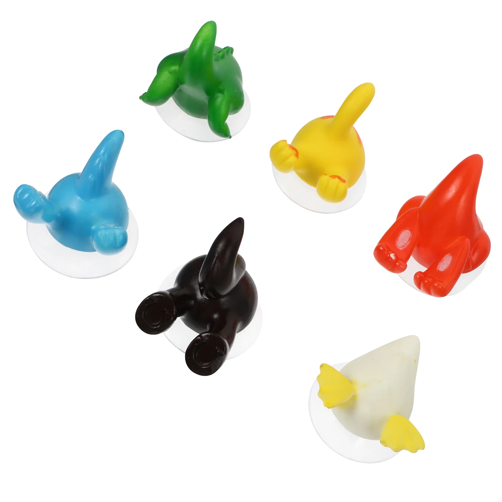 

6pcs Cartoon Animal Traceless Suction Cup Door Hooks Wall Mounted Home Hooks