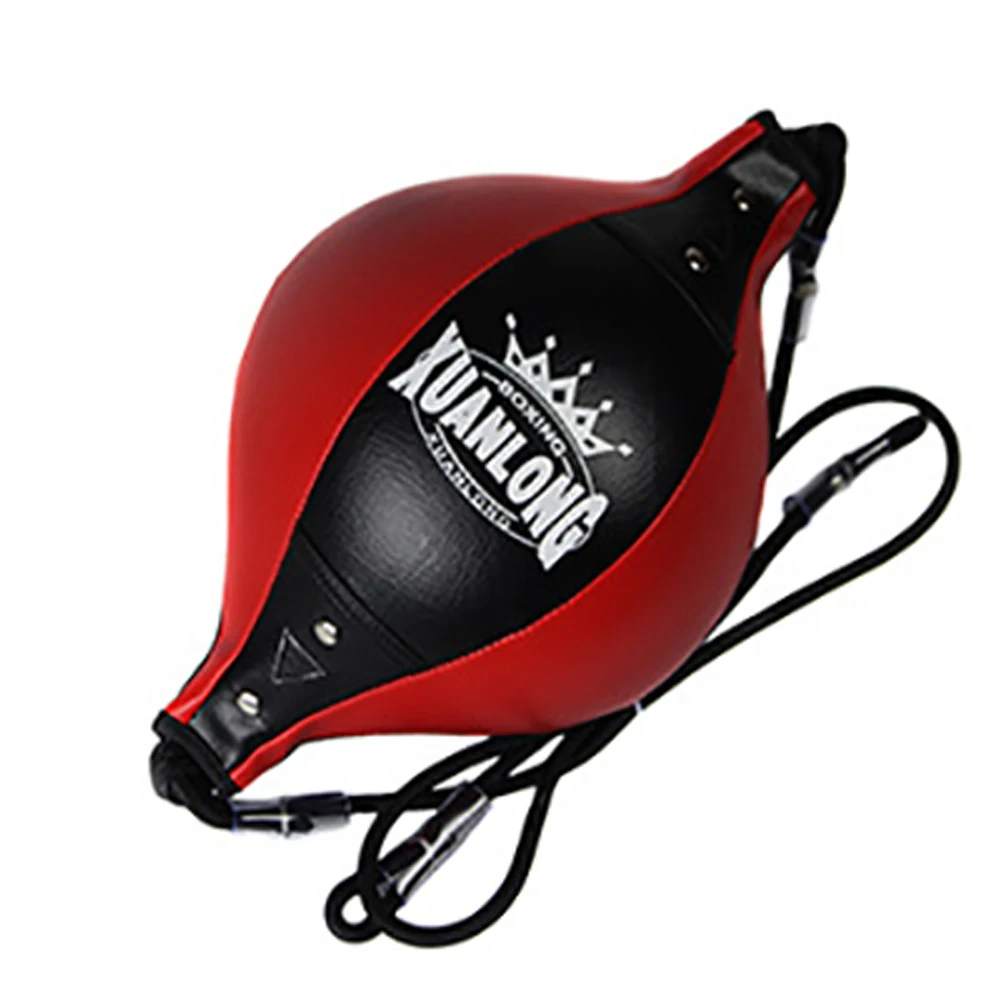 

Gym Bodybuilding Boxing Speed Ball Hanging Adult Fitness Equipment PU Leather Pear Sports With Inflator Double End Professional