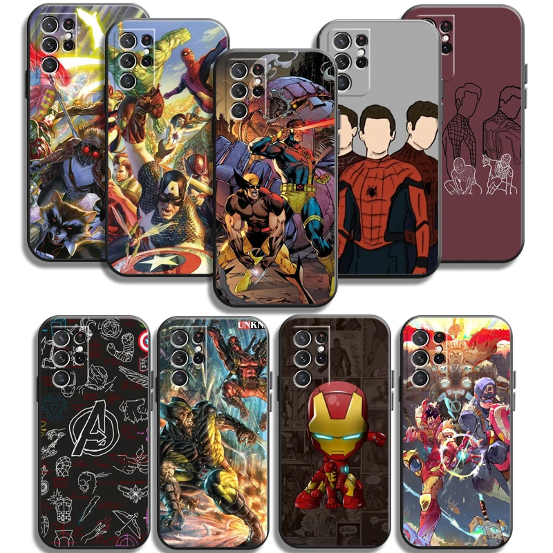 

Marvel Spiderman Iron Man Phone Cases For Samsung Galaxy S22 Plus S20 S20 FE S20 Lite S20 Ultra S21 S21 FE S21 Plus Ultra Funda