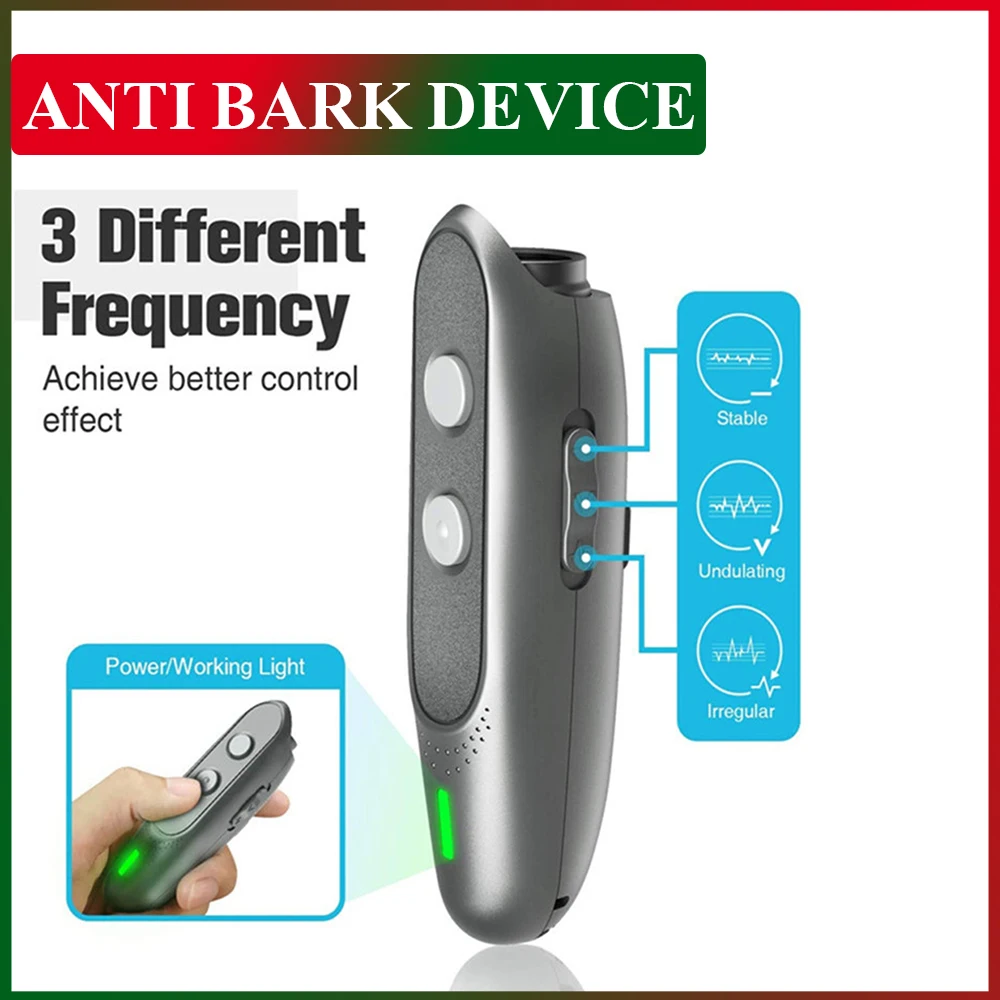 

Dog Anti Barking Device With Ultrasonic Dog Repellent Training Tools Warning Sound Anti Bark Device For Small Medium Large DOGS