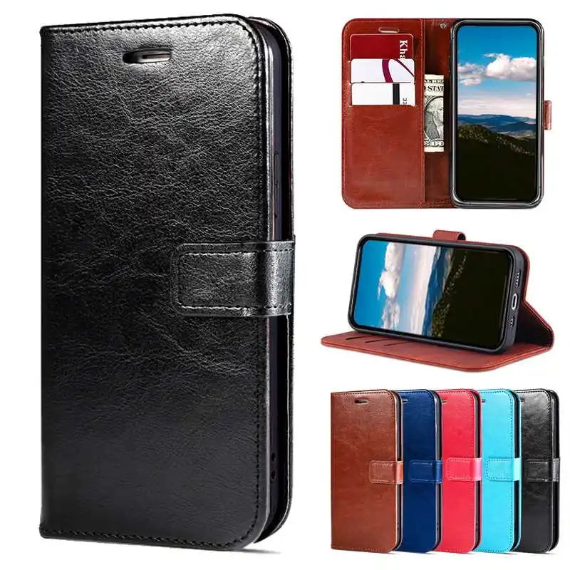 

Heouyiuo Plain Leather Case For LG Q7 Plus Q6 Phone Case Cover