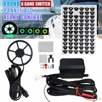 6 Gang Switch Panel Electronic Relay System Circuit Control Box Waterproof Fuse Relay Box Wiring Harness For Car Marine Boat