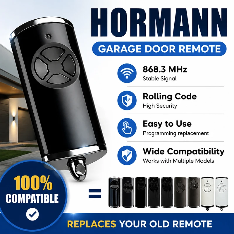 Фото 868 МГц HORMANN BS Series HSE4 HSE2 HSE1 HS5 HS4 HS1 HSS4 HSD2 HSP4 868 BS BiSecur Garage Remote Control Electric Gate Control №1